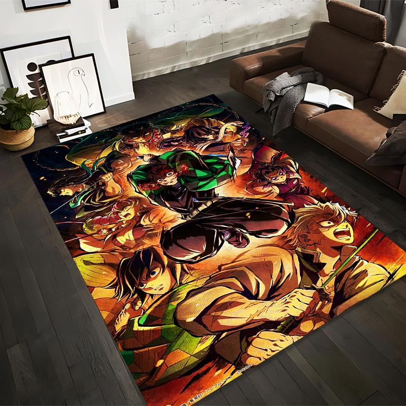 

Anime Style Carpet with Vibrant Battle Scene and Characters Design Suitable for use as an anti-slip for living room bedroom sofas 40x60cm( 15x23in )