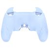PlayVital Silikonhülle für PS5 Niedliche Controller-Hülle Skin-Schutz mit Daumengriffkappen Touchpad-Aufklebern Controller, (Dämonenstil) & [Babyblau]