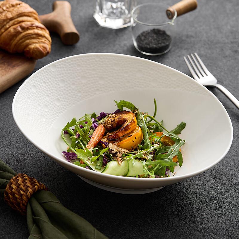 Elegant White Ceramic Deep Plate