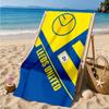 Asciugamano da Spiaggia con Stemma Leeds United, Asciugatura Rapida, Facile da Curare, Adatto sia per il Fitness che per le Vacanze al Mare, Essenziale per lo Sport