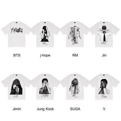 Maglietta Unisex con Firma dei Membri dei Bangtan Arirang, BTS World Tour 2026 BT21, Maglietta Concerto BTS, T-shirt Retrò Anni '90, Merchandising BTS, Regali per Fan di Musica Kpop