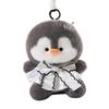 Navy Penguin Doll Keychain: Cute Heart Backpack Charm for Women