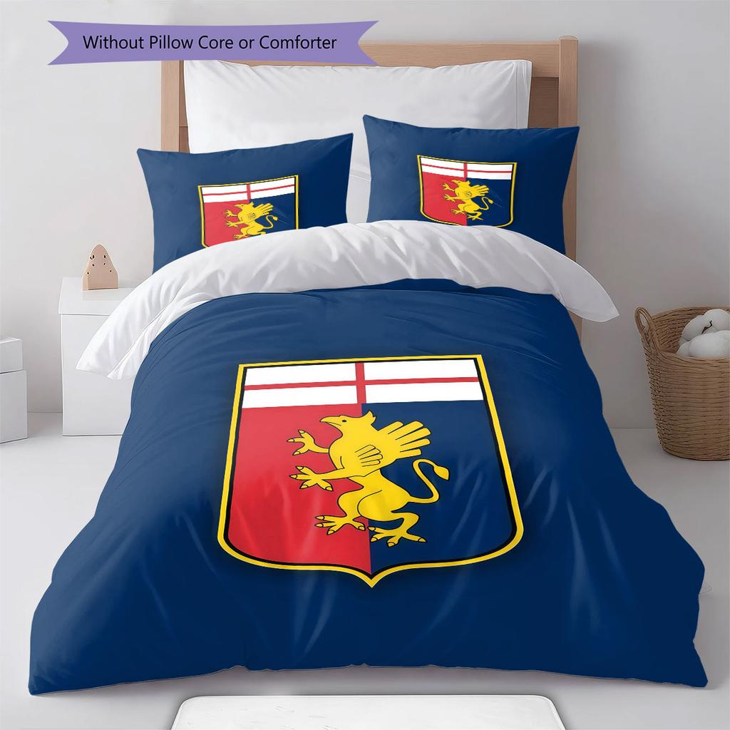 Genoa CFC Bettwäsche Bettdecke Set Bettbezug Kissenbezug Heimdekoration Geburtstagsgeschenk (1 Bettbezug + 2 Kissenbezüge, ohne Füllung)
