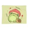 Cute Kawaii Frog With Toadstool Mushroom Hat And Snail Cottagecore Aesthetic Love Throw Blanket10 Blankets Soft Warm Flannel