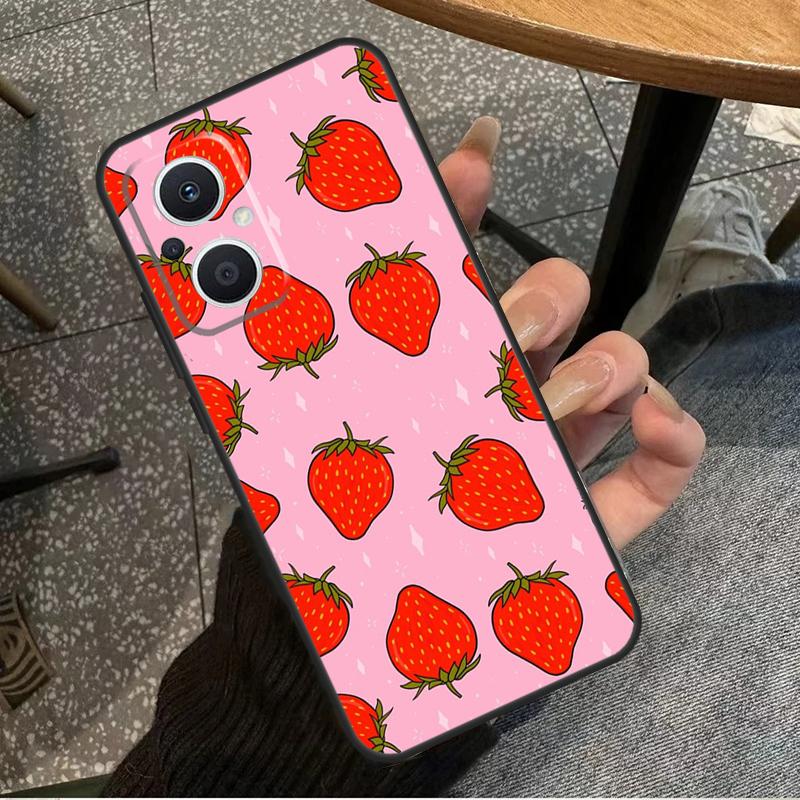 Strawberry For OPPO Reno 14F 13F 12F 11F 10 11 12 13 14 Pro 7 8 Lite 8T OPPO Find X5 X6 X8 X9 Pro Case