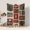 1Pc Christmas Winter Festive Blanket Soft And Comfortable Casual Warm Camping Travel Christmas Halloween Gift M91721