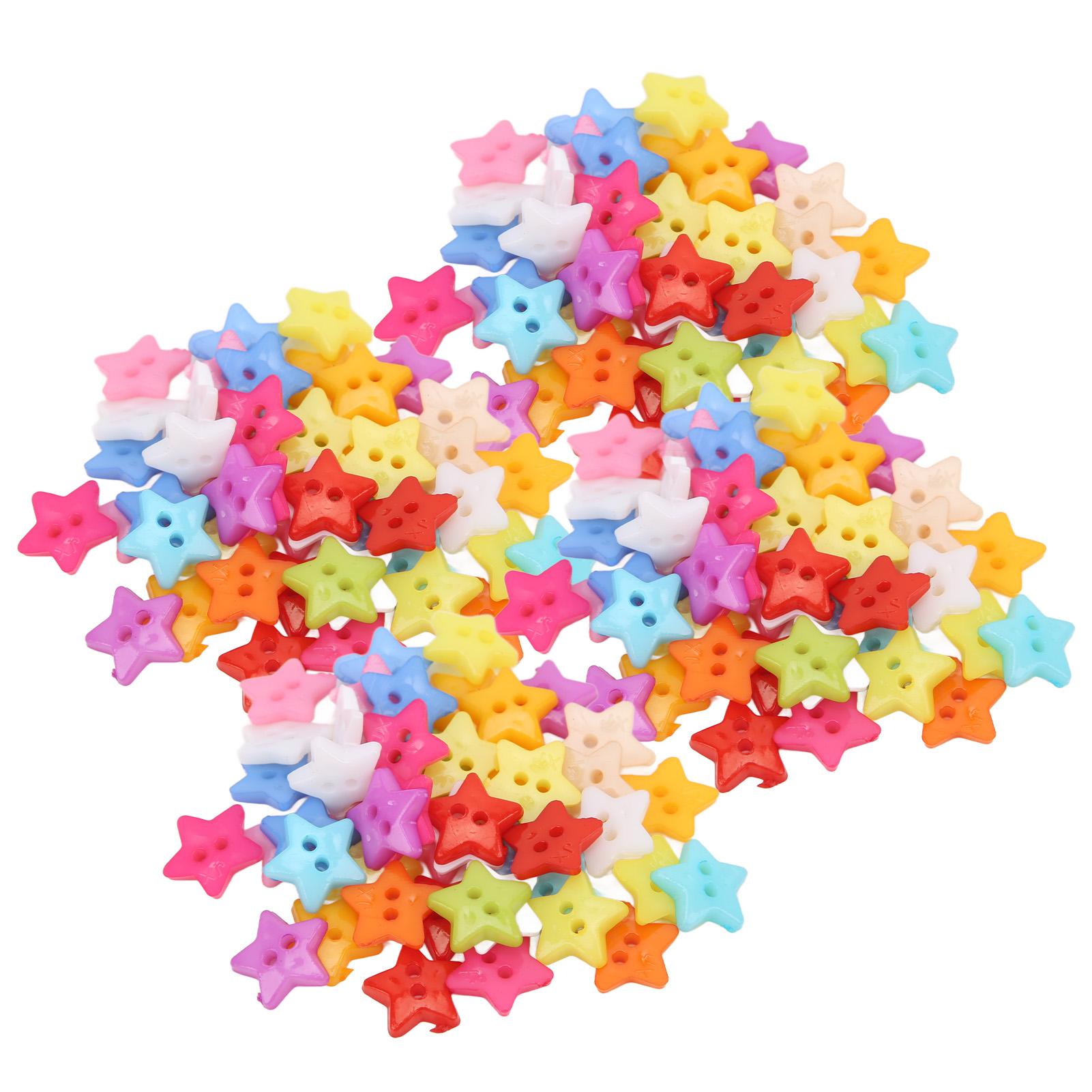 

200 Pcs Buttons Durable Not Easy Fade Cute Portable Widely Application Cute Resin Button for Sewing12MM