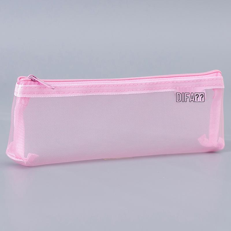 Clear Mesh Pencil Case: Large Capacity Student Exam Storage Bag
