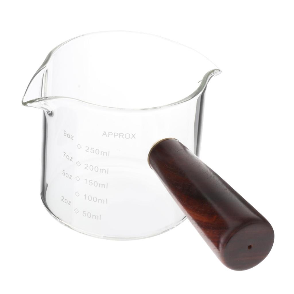 Espresso Glasses Coffee Measuring Cup, Sauce Pitcher Double Spouts Multipurpose Mini Cup