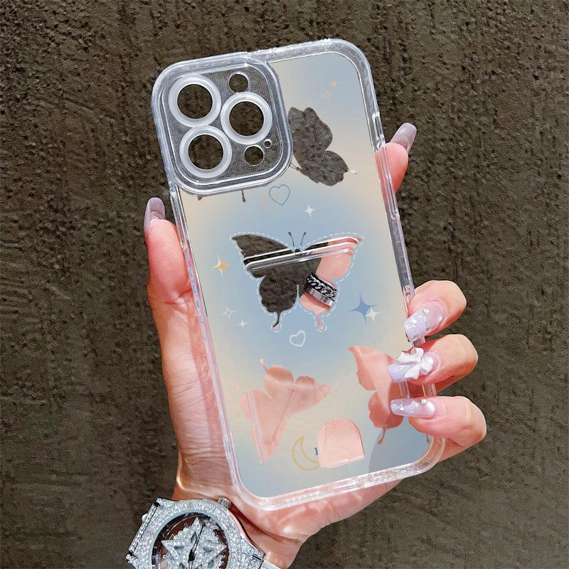 Card Slot Holder Silicone Wallet Pocket Case For Samsung A15 A36 A56 Xiaomi Redmi Note 12 13 Pro iPhone 17 16 Infinix Note 30 Cover Clear Phone Bumper