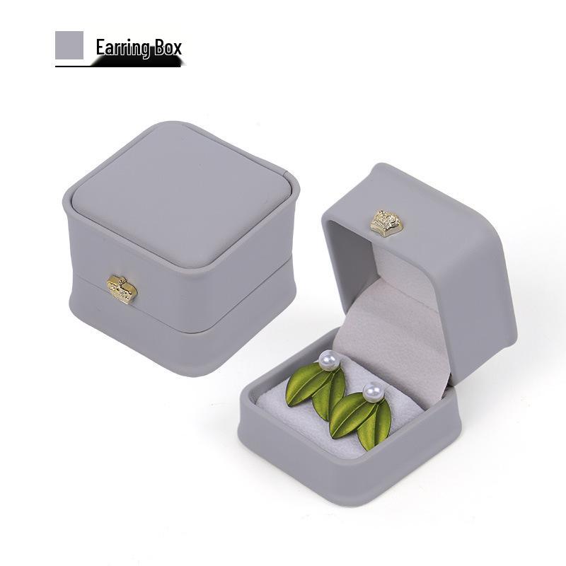 Fashionable Crown Earring Box: 9 Colors for Storing Pearls, Drop Earrings, Gold, Silver, Jade Ear Studs