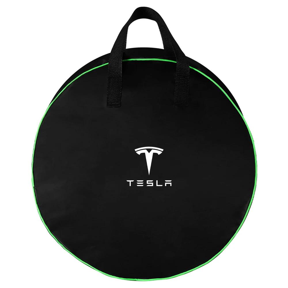 

Автомобильная наклейка Сумка для кабелей электромобиля Tesla Чехол для автомобильного зарядного устройства Ткань Оксфорд Сумка для хранения На молнии Для Tesla Model 3 Y S X Roadster Cy