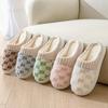 Autumn thick-soled plush slippers household women's indoor home simple warm lightweight seasonal cotton slippers