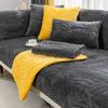 Plush Stripe Sofa Cushion Soild Color Slipcover Corner Sofas Towel Thicken Winter Warm Couch Covers Living Room Dustproof Pads