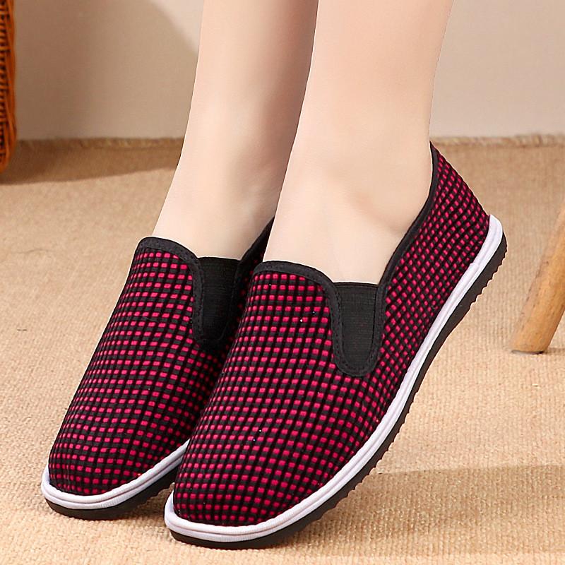 Pantofi vulcanizați din cauciuc pantofi din pânză pantofi vechi Beijing lucrați manual pantofi de lucru lasagna rezistenți la uzură respirabili cu vârf rotund talpă de cauciuc pantofi din bumbac