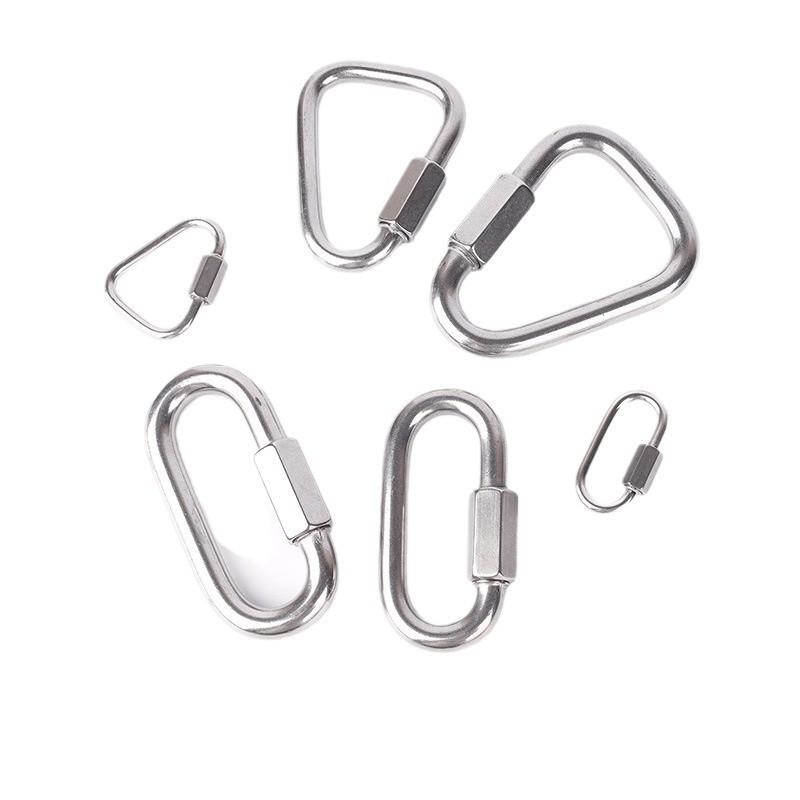 304 Stainless Steel Climbing Connector: Triangular, Oval, Quick Link Locking Ring.