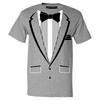 Tailcoat Printing T Shirt Men Street Funny Cosplay Short Sleeve T Shirts Fake Tie Captain Clothes Fashion Trend Top
