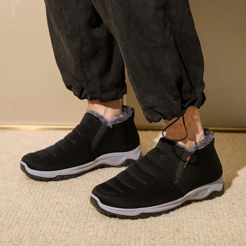 Men Winter Fleece Thickened Warm Waterproof Non Slip Cotton Snow Boots