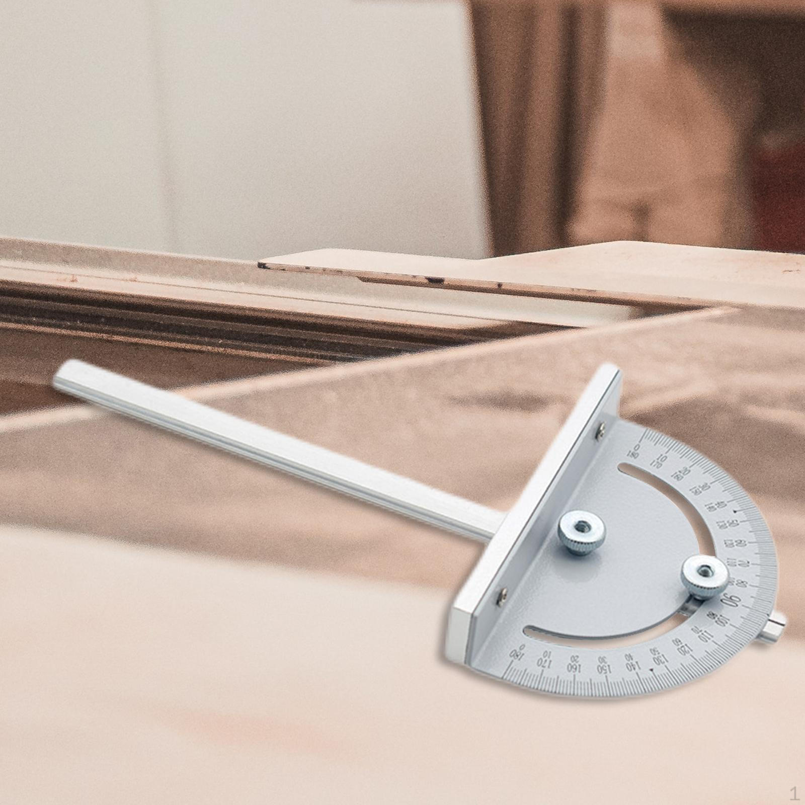 Stainless Steel Protractor 180 Degrees Angle Ruler 90mm Metric Durable Metal Adjustable General