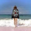 Black Baphomet Leviathan Print Bath Towel Devil Satanic Microfiber Super Absorbent Bath Towel for Travel Swimming Sports Beach