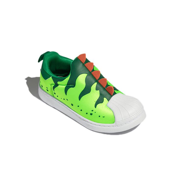 Adidas Originals SUPERSTAR 360 Casual Abrasion Resistant Low top Kids' Skateboarding Shoes Green GX3263