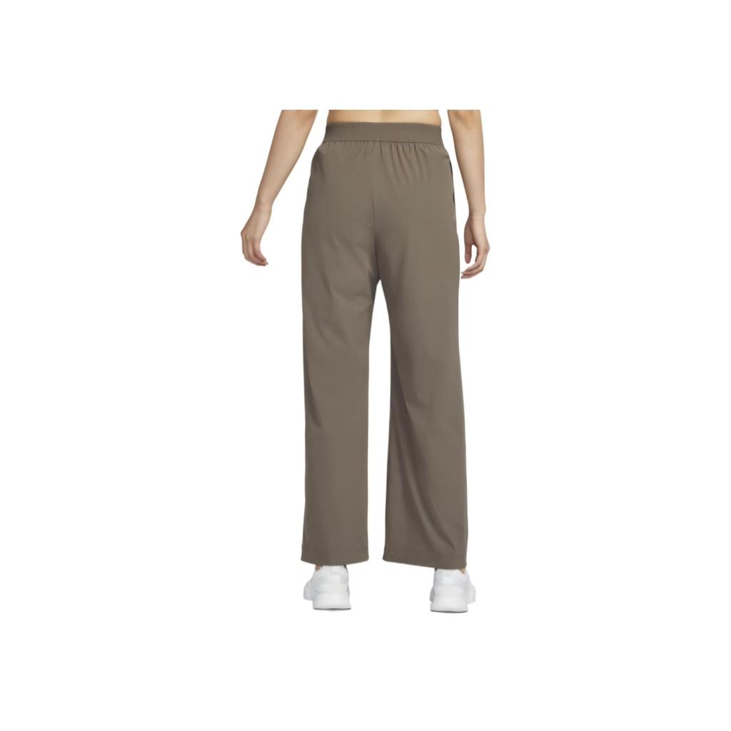 Nike Pantaloni Casual da Donna Dri-Fit Comodi Traspiranti Morbidi Vestibilità Larga Fondo Mineral-Grigio HQ0236-004