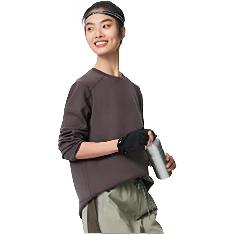 Li Ning Fitness Series Knitwear Women's Charcoal Coffee Umber AWDU110-2