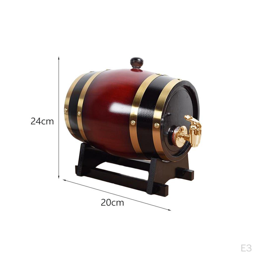 Beer Barrel Dispenser Oak Wine Port Keg Wood Aging for Liquor Beverage