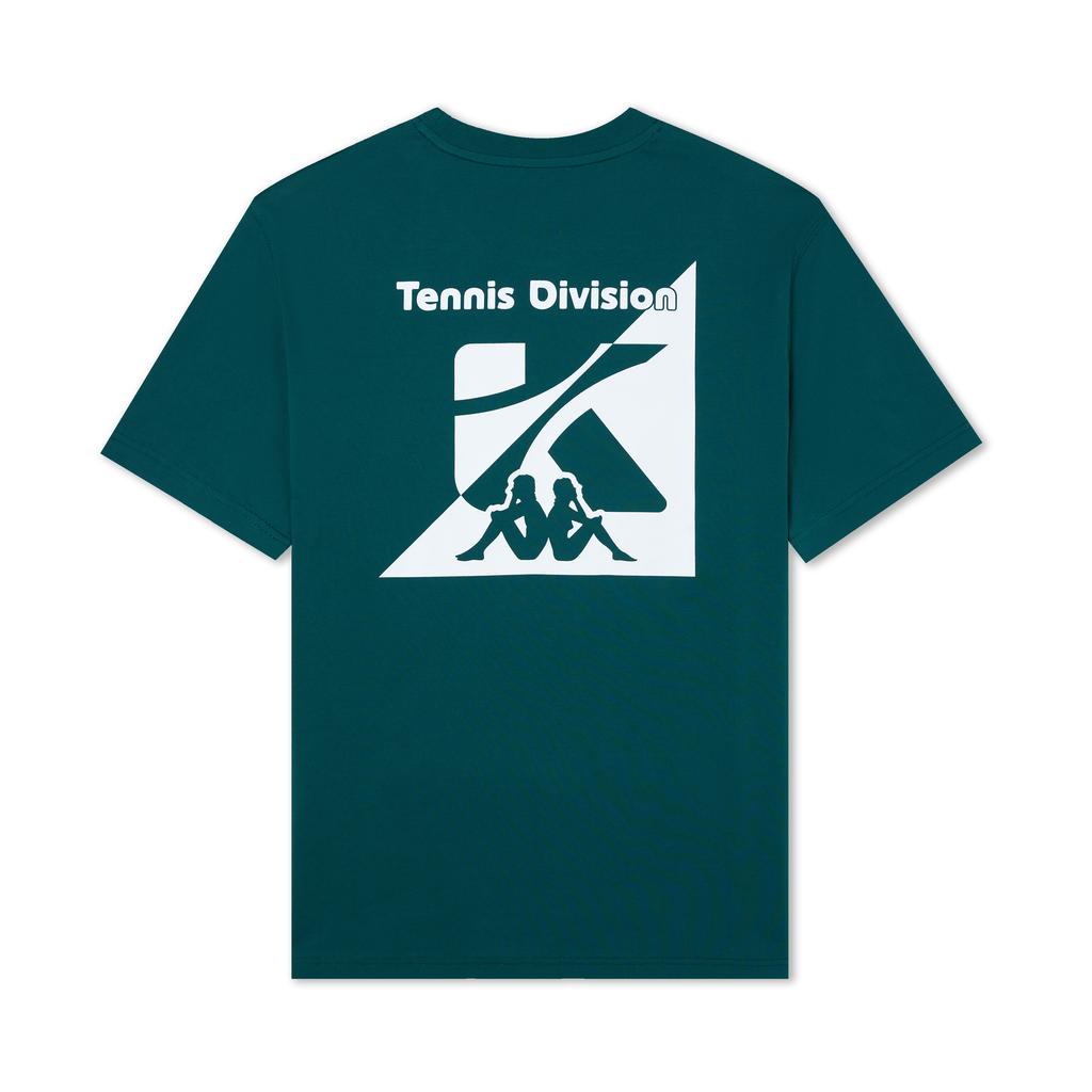 Kappa 1916 Series Antibacterial Cool Breathable Comfortable Letter Print Pattern Short Sleeve T-Shirt Men Tops Pine-Green K0E32TD08-349