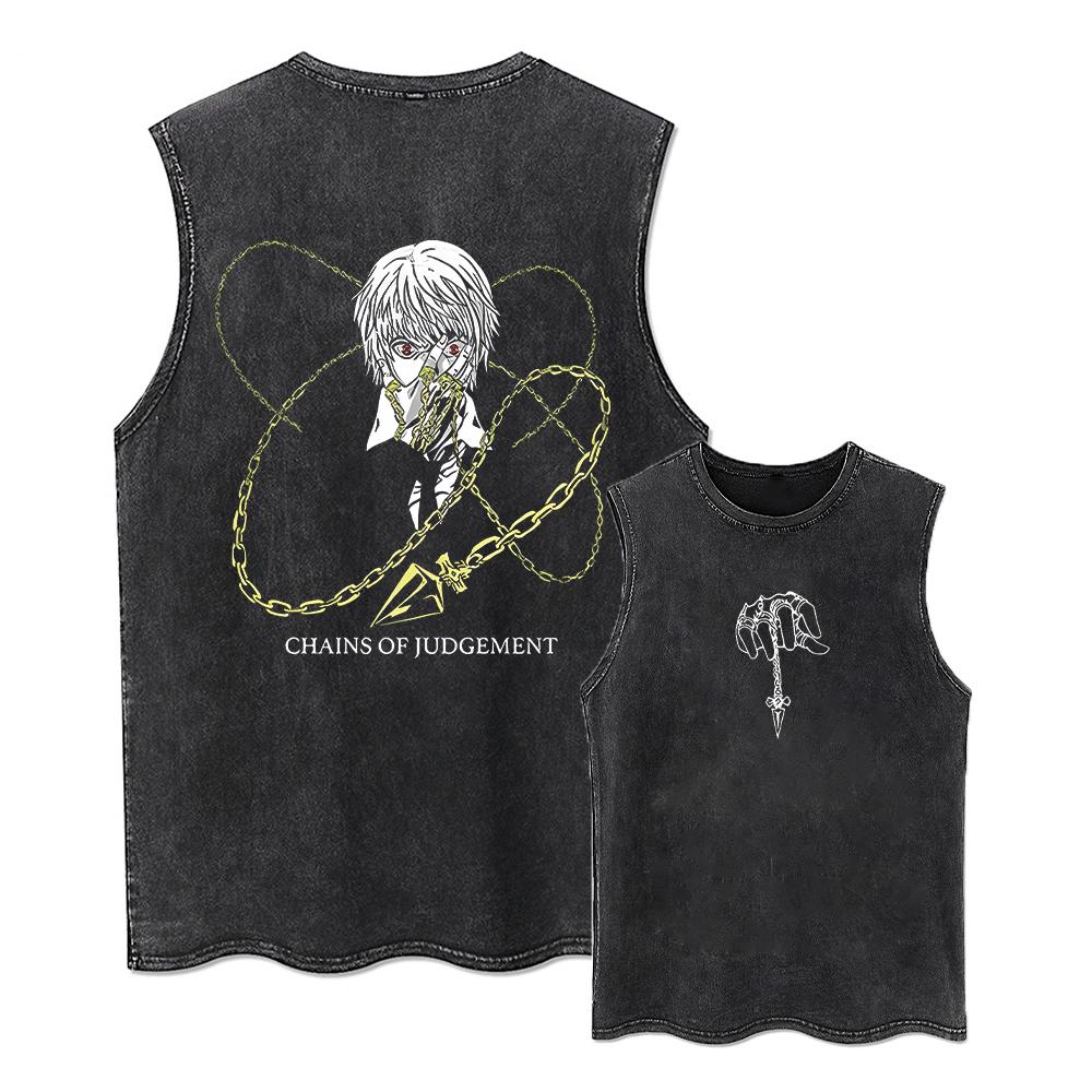 2026 Estate Top Larghi T-shirt Canottiere Stampa Anime T-shirt Uomo Streetwear Vintage Maglietta Nera Harajuku T-shirt Oversize