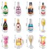 Lezalic 12-Piece Set of Liquor Bottle Balloons for Birthdays, Parties, Girls' Nights, and Weddings, Perfect for Beer, Wine, and Champagne Decorations