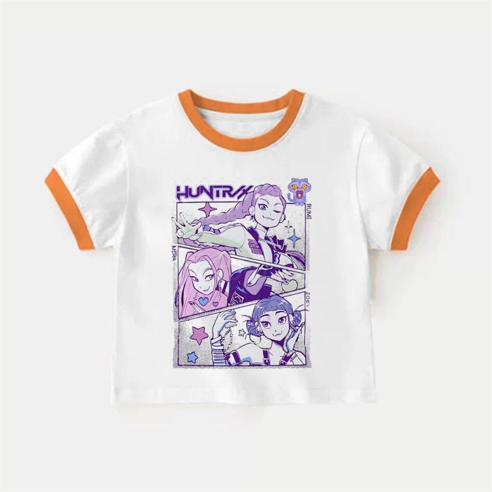Cute cartoon T-shirt summer short sleeved round neck T-shirt pattern T-shirt boys and girls clothing 6XL