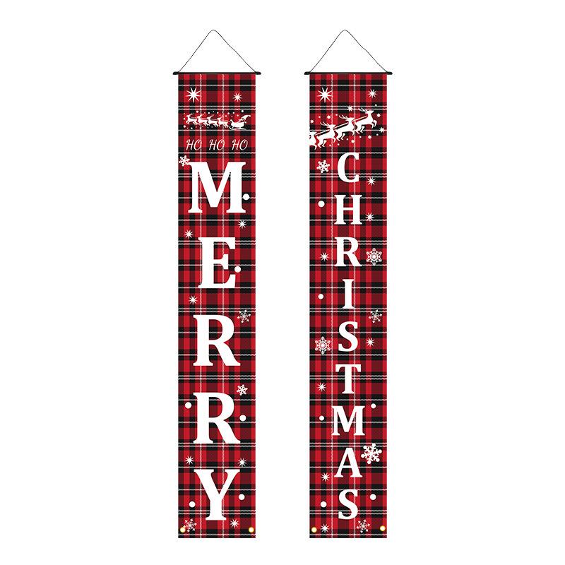 Christmas Nutcracker Couplets Door Curtain Flags | Festive Porch Decor
