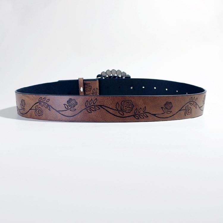 Girl Belt Cowgirl Embossed Waist Belt Rock and Roll Retro for Jeans Dress