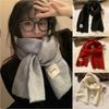 Solid Color Neck Warmer Thickened Winter Scarf Fashion Warm Scarf  Winter