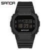 Sanda Square Single Display Movement Electronic Watch Multi-Function Luminous Waterproof Outdoor Sports Student Watch