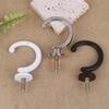 2Pcs Durable Ball End Polished Curtain Tieback Hook Expansion Plug Finish Modern Shaped Metal Wall Mounted