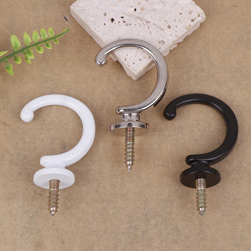 2Pcs Durable Ball End Polished Curtain Tieback Hook Expansion Plug Finish Modern Shaped Metal Wall Mounted