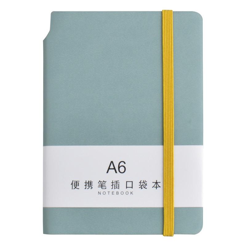 (Gravírování loga zdarma) A6/A7 přenosný zápisník z měkké kůže, účetní kniha ve tvaru trumpety, silný tečkovaný zápisník, kniha záznamů, mini výpisník