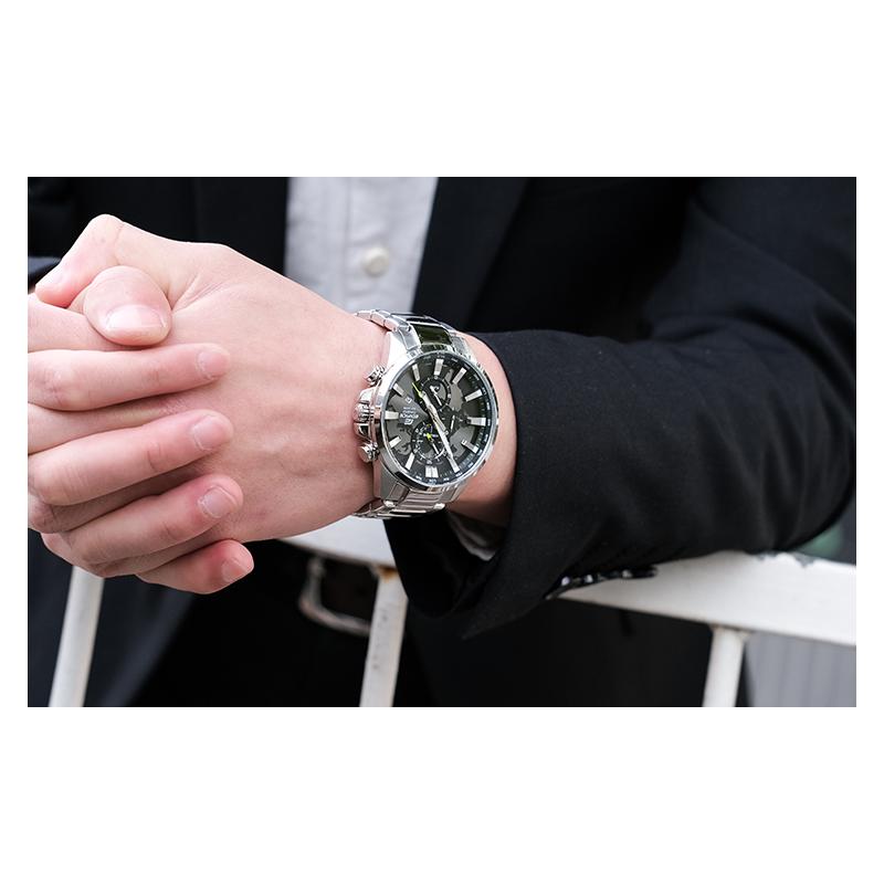 Casio EDIFICE Creative Earth Voděodolný Křemenný Strojek Nerezový Pásek Japonské a Korejské Hodinky Pánské Hodinky Černý Ciferník EFR-303D-1AVUPR