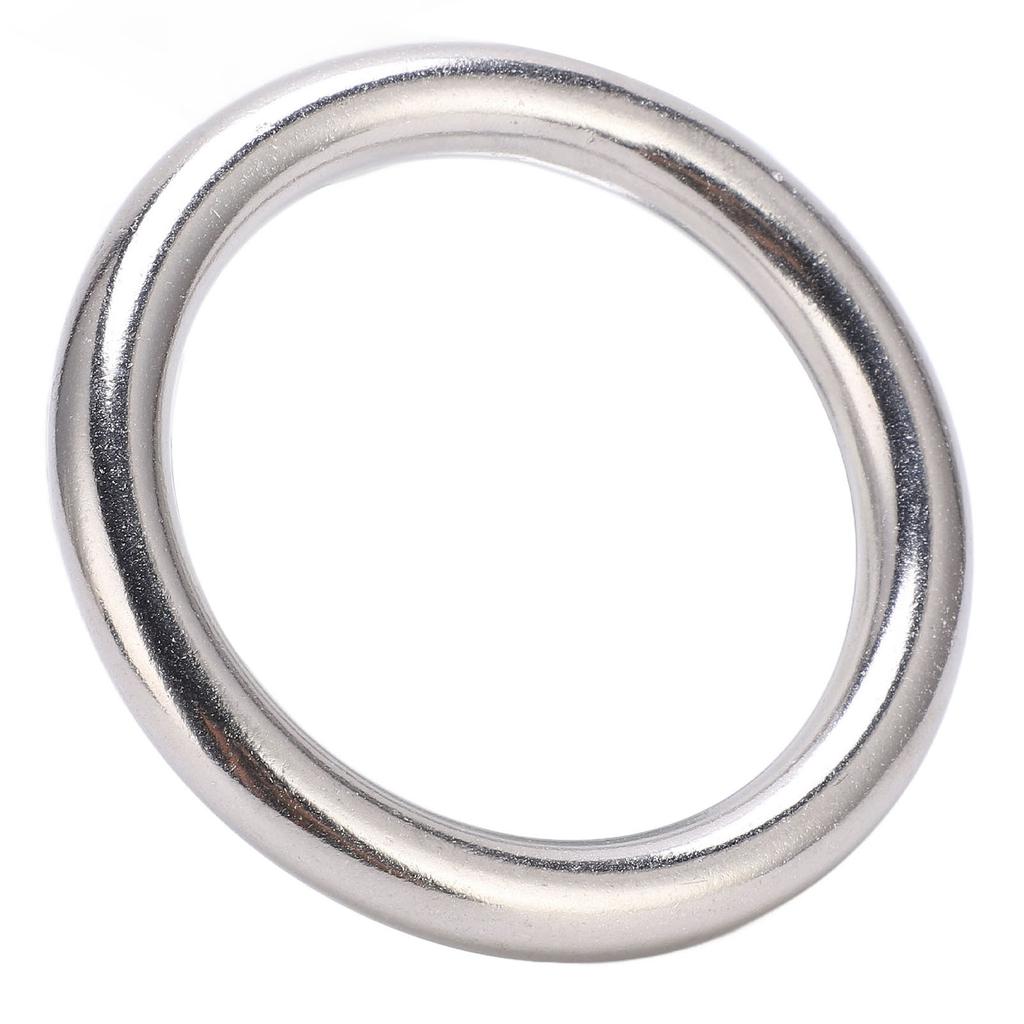 Welded O Ring Stainless Steel Welded Round Ring for Navigation Diving Hammocks and Bags10x60mm
