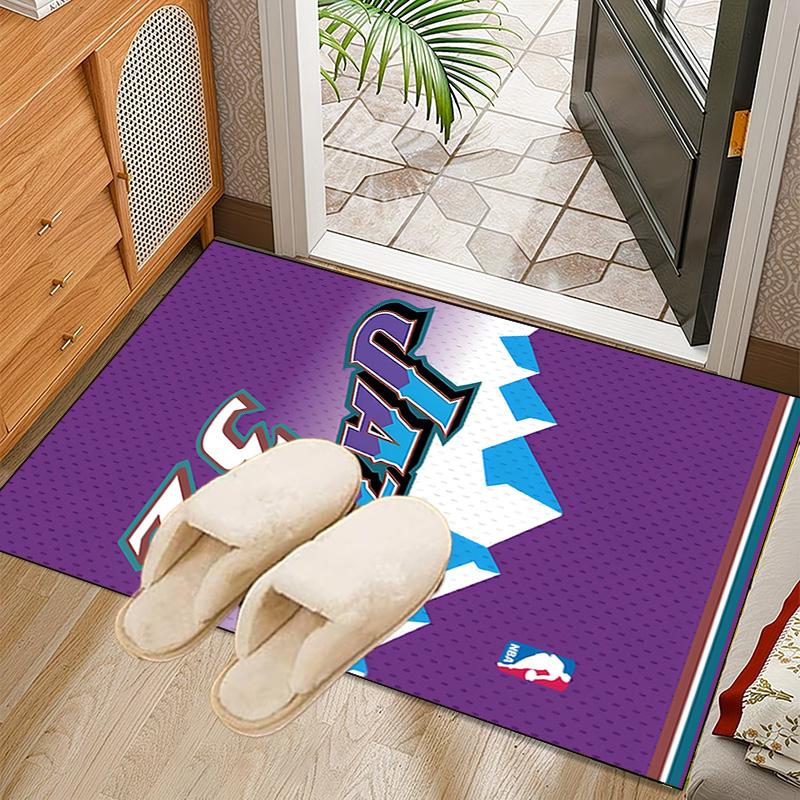 Jazz Basketball Team Rug Office Carpet Non-Slip Mat, Chair Rug Floor Covering for Gaming, Bedroom, Living Room , Home Decor Christmas Gift
