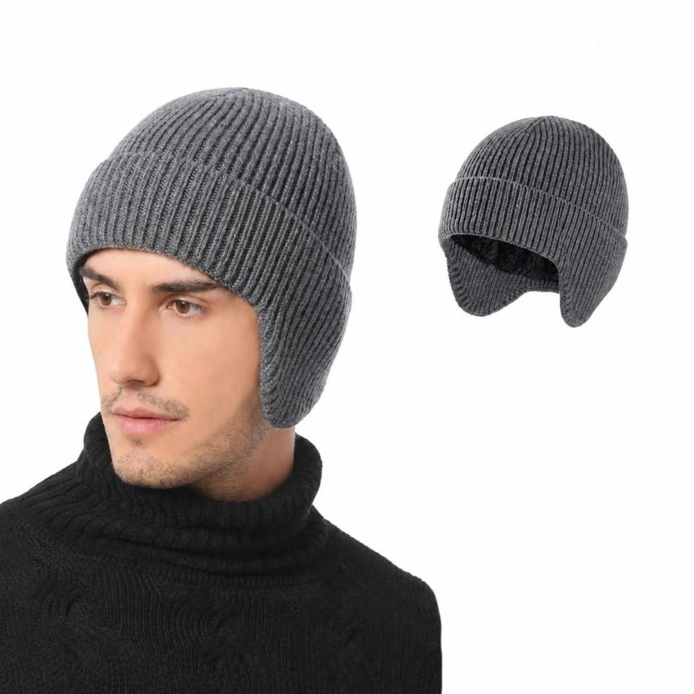 Windproof Earflap Beanie Hat Warm Cold-proof Hat New Knitted Hat Unisex