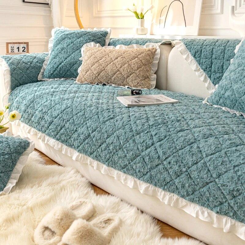 

1/2/3-местный чехол для мебели, дивана, шезлонга, угловые чехлы для диванов, современные плюшевые чехлы для диванов для гостиной, нескользящие 70x70cm 1pcs