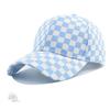 Casquette de Baseball à Carreaux Hommes Femmes Extérieur Voyage Protection Solaire Mode Ins Décontracté Chapeau Réglable