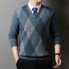 Men's Fall/Winter V-Neck Thickened Wool Knit Sweater