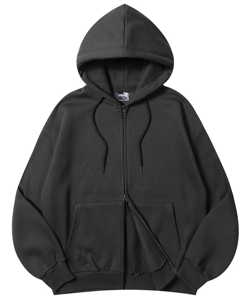 Another Archive Relax 2-Way Oversized Zip-Up Hoodie_White Melange