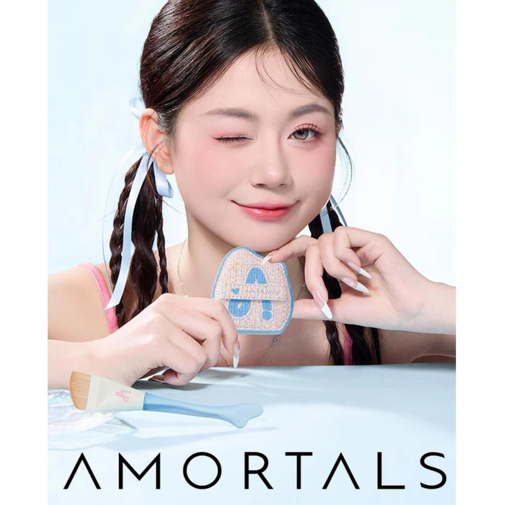 AMORTALS 1 Marshmallow-Puff und 1 Foundation-Pinsel, Make-up-Pinsel, Beauty-Werkzeuge