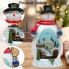 Christmas Figurine Collectible Led Desk Resin Rotating Train Musical Ornament for Apartment Hotel