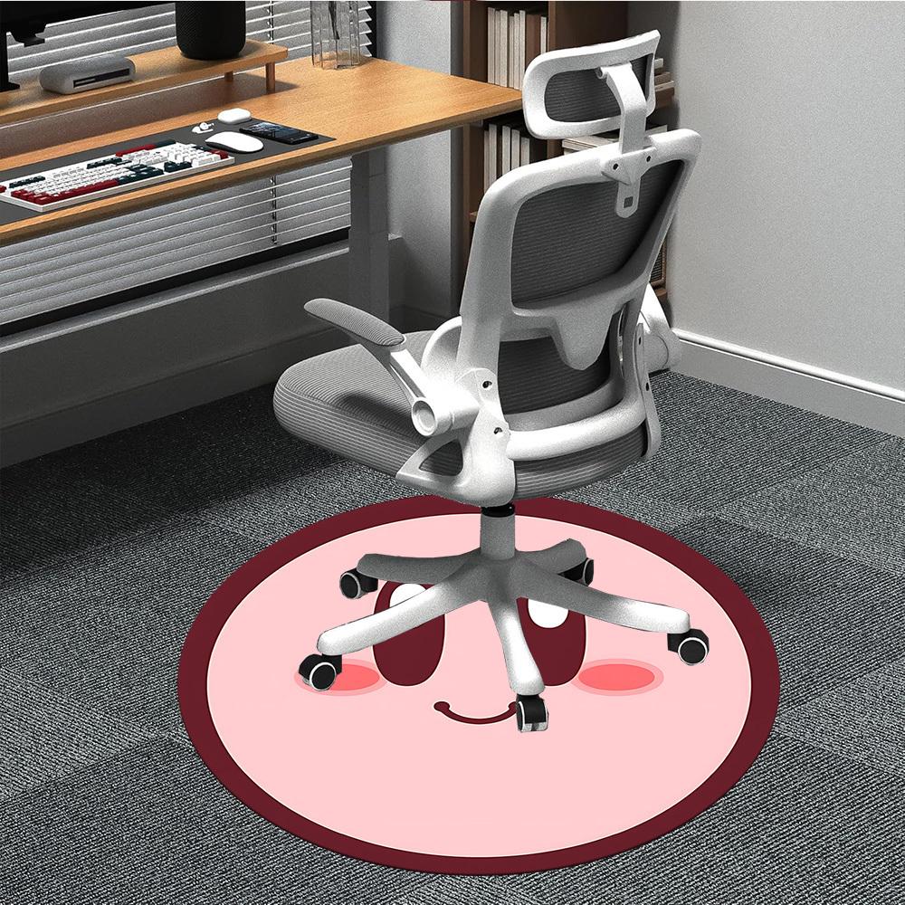 

1pc Kawaii Kirby Office Round Area Rug, Indoor Mat Suitable For Office,Bedroom Living Room Home Decor, Room Deco a0926031 80cm by 80cm
